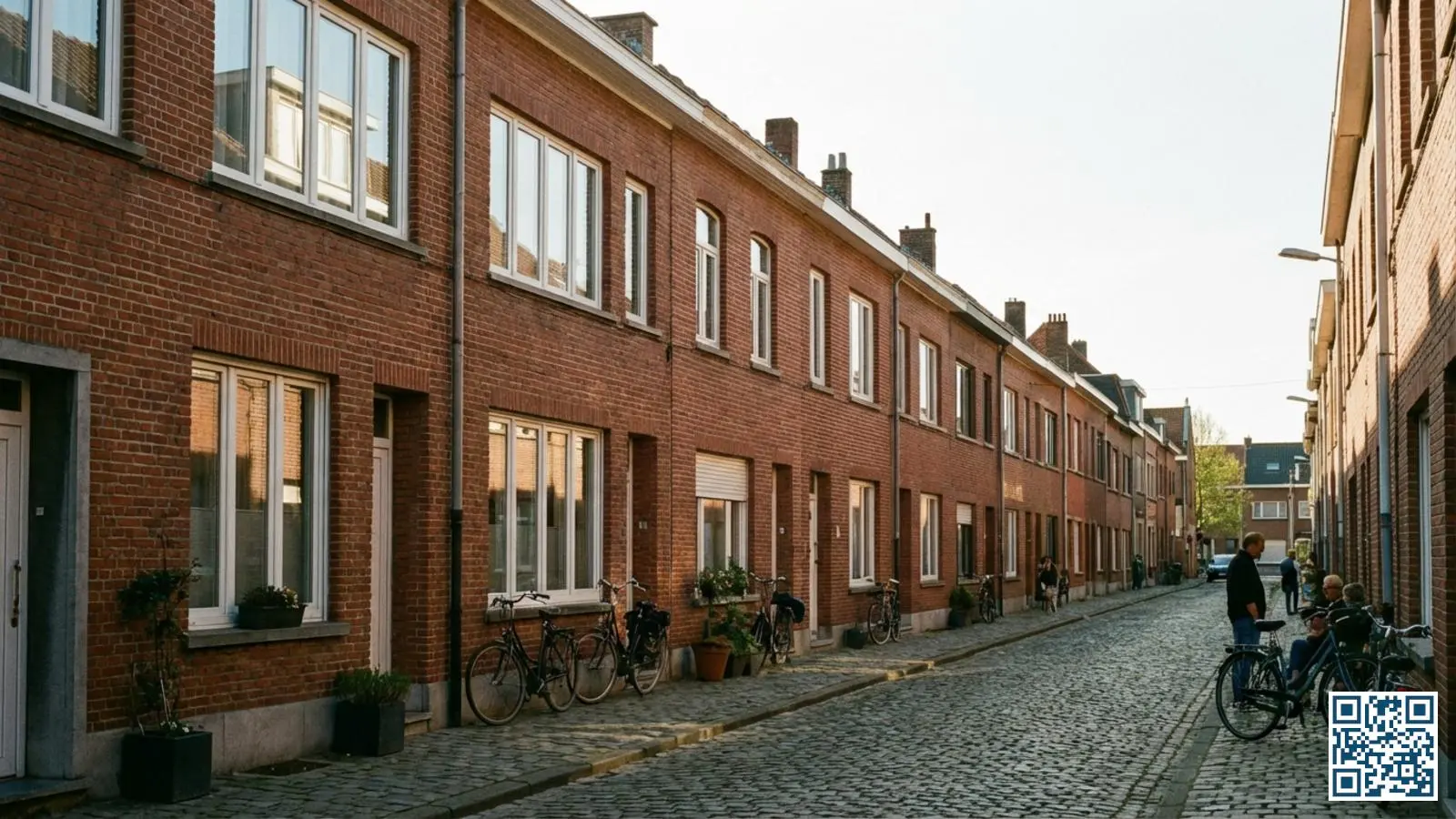 Gerenoveerde rijwoningen met modern HR-glas in het stadscentrum van Hasselt in de provincie Limburg